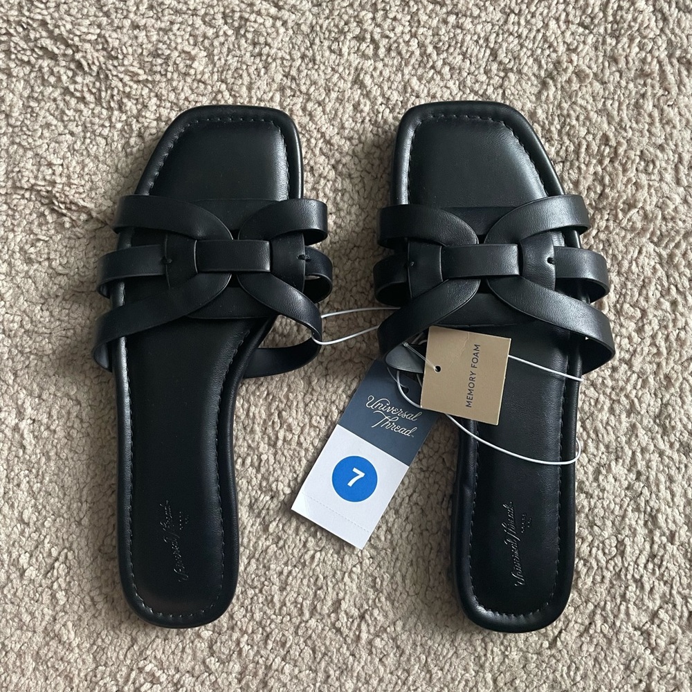 Universal Thread Black Braided Sandals